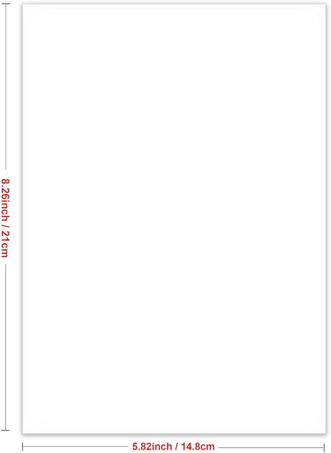 (3-Pack) Half Letter Blank Paper, A5 300 Sheets/600 Pages Printer Paper, Unpunched, Blank Copy Paper, 100gsm, White, 5.8'' x 8.2''