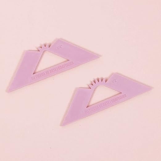 Craftelier - Kit Rulers and Binding Squares | Basic Tools for Scrapbooking, Craft and Binding Projects | Includes L Ruler, T Ruler and Squares | Color Pink