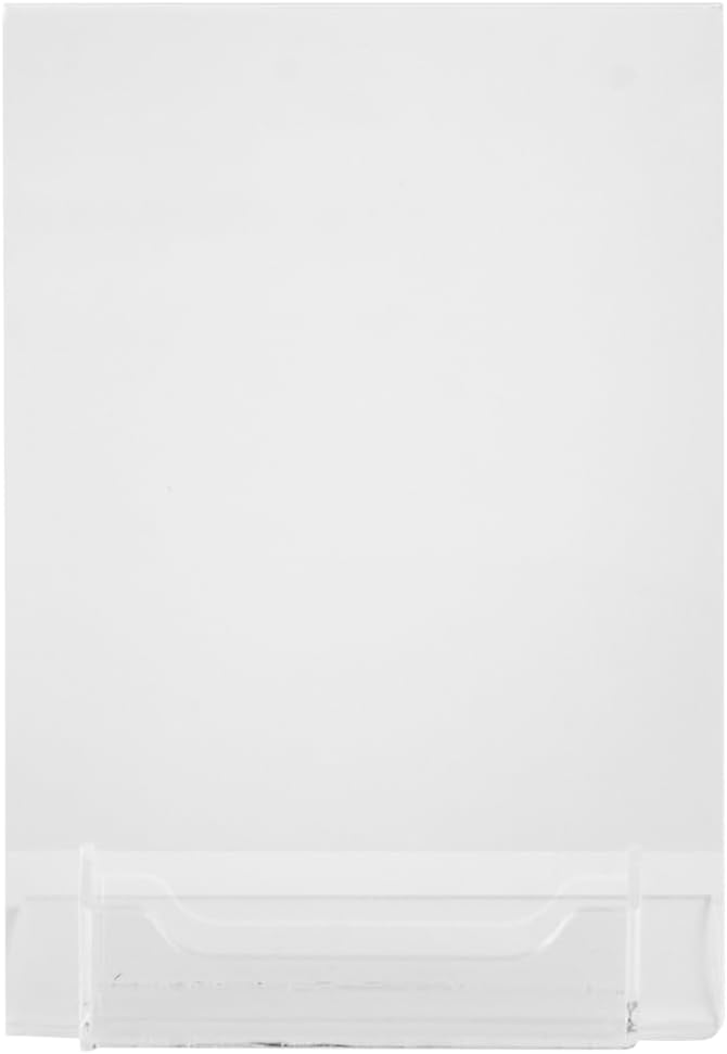 Dazzling Displays Clear Acrylic Slanted Sign Holder 8.5 x 11 - Clear Slanted Picture Frame - Premium Acrylic Sign Holder for Office, Retail, Tradeshow and Home Use (10-Pack)