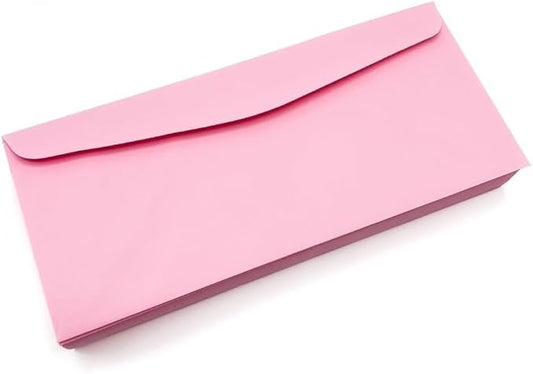 Limited Papers (TM) No. 10 Regular Standard Mailing Envelope - Pastel - Soft - 24 Pound (4.8 inch x 9.5 inch) - Announcement, Invoices, Checks, Letters, Contracts, Business Envelopes (Pink, 100)