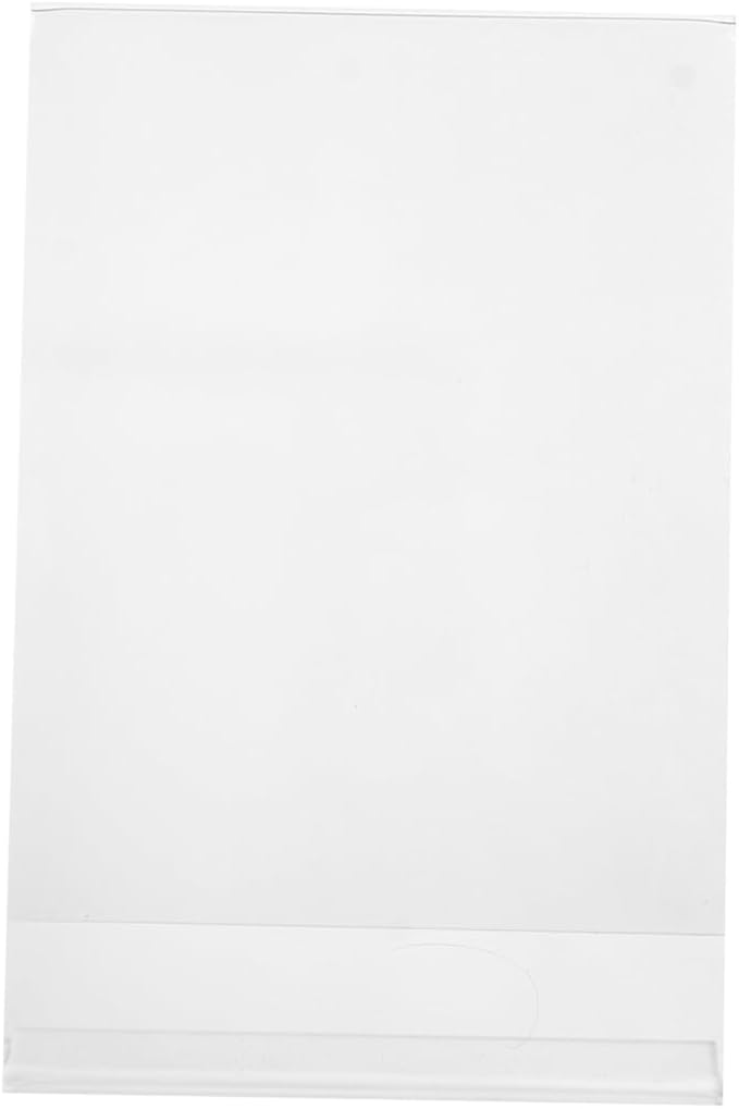 Dazzling Displays Clear Acrylic Sign Holder 4 x 6 - Clear Slanted Sign Holder - Premium Acrylic Sign Holder for Office, Retail, Tradeshow and Home Use (100)