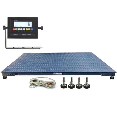 SellEton SL-6x6-2.5K Heavy-Duty, Industrial Floor Scale, Metal Indicator with Platform Scale (72" x 72", 2500 lbs x 0.5 lb)