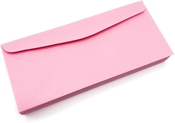 Limited Papers (TM) No. 10 Regular Standard Mailing Envelope - Pastel - Soft - 24 Pound (4.8 inch x 9.5 inch) - Announcement, Invoices, Checks, Letters, Contracts, Business Envelopes (Pink, 500)