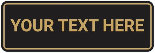 Signs By LITA Standard Custom Plastic Wall or Door Sign – Personalized Text – Easy to Install with Strong Adhesive – Durable Business, Home, or Property Sign