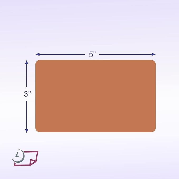 NextDayLabels 500 Rectangle Stickers (3" x 5") - Color Coding Labels Roll - Moving Labels for Boxes, Colored Inventory Stickers for Packing, Organizing, and Storage (Tan)