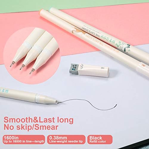 Outus Cat Office Supplies Cute Sticky Notes Paper Clips Gel Ink Pens Cartoon Stickers Party Favor for Cat Lovers Stationery School Office Supplies Desk Accessories(Cute Style)