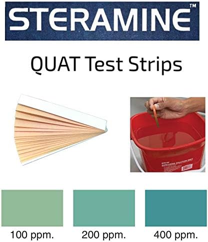 Pack of 6 (900 Tab) Steramine Sanitizing Tablets w/ 30x QT-10 Test Strips by FryOilSaver Co., Steramine Multi Purpose Contact Solution Sanitizer Tablets for Gym, Hotel, Bar, Restaurants & Food Service