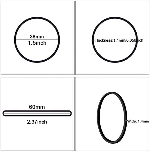 AMUU Rubber Bands 300pcs Black Small Rubber Bands for Office School Home size16 Elastic Band