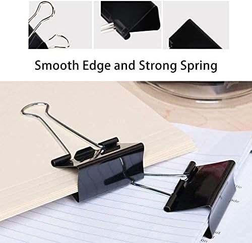 Ufmarine Extra Large Binder Clips 2.4 Inch Length, Jumbo Binder Clips for Office (12 Pcs)