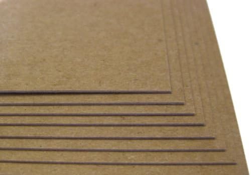 200 Sheets Chipboard 24pt (Point) 4.5 X 6.5 Inches Light Weight Fits in 5X7 Invitation Size .024 Caliper Thickness Cardboard Craft Packaging Brown Kraft Paper Board