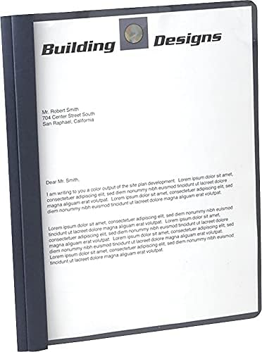 Oxford Clear Front Report Covers, Dark Blue, Letter Size, 25 per Box (55838EE)
