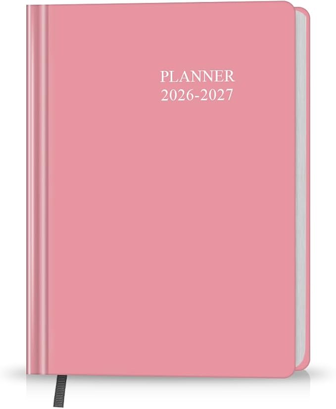 Planner 2026-2027 - 18 Months (Jan 2026 - Jun 2027) Agenda Planner 5.8" x 8.5", 2026-2027 Weekly & Monthly Planners, Hard Cover, Pink