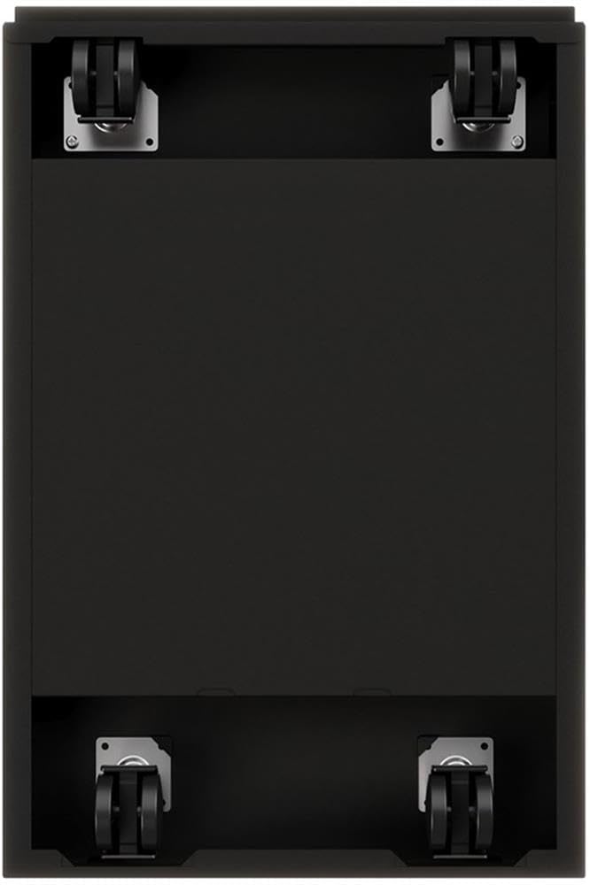 Pemberly Row 2 Drawers 27.75" Vertical Black Metal Filing Cabinet Lockable Pre-Assembled Stationary Letter Size for Home, Office