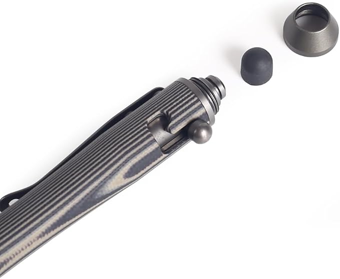 Cool Hand 5.7'' Bolt Action Pens, EDC Ballpoint Ink Refillable, Stylus for Touch Screen, G10 Body w/Pocket Clip, Ergonomic Grip, with a Free Refill, 5374-B