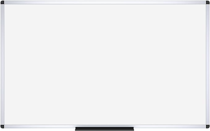 VIZ-PRO Dry Erase Board/Magnetic Whiteboard, 60 x 48 Inches, Large Wall Mounted Board for School Office and Home 5' x 4'