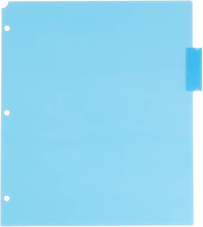 JAM PAPER Plastic Index 5-Tab Dividers - 9 3/4 x 11 1/2 - Assorted Multi-Color - 2 Packs of 5 Tabs/Set