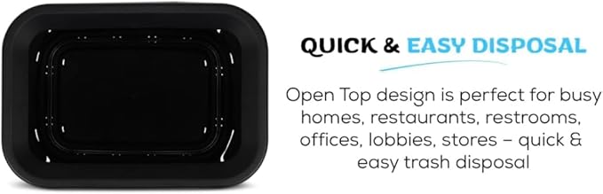 Simpli-Magic 18.5 Gallon (70L) Open Top Trash Can – Rectangular Commercial Trash Can – Smudge-Resistant, Easy to Clean, Non-Skid Base, Brushed Stainless Steel