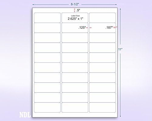 NextDayLabels - 8-1/2 x 11 Neon Color High Light Fluorescent Labels for Laser & Inkjet Printer (RED Fluorescent, 1" x 2-5/8" - 30 Per Page | 750 Labels)