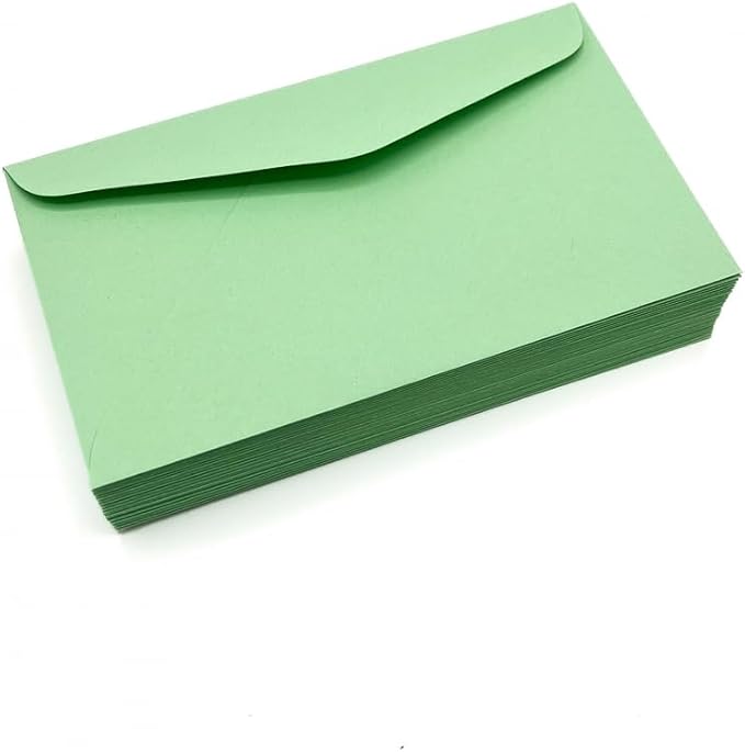Limited Papers (TM) #6 3/4 Regular Envelope - Pastel - 24# (3 5/8 x 6 1/2) - Business Series (Green, 2500)