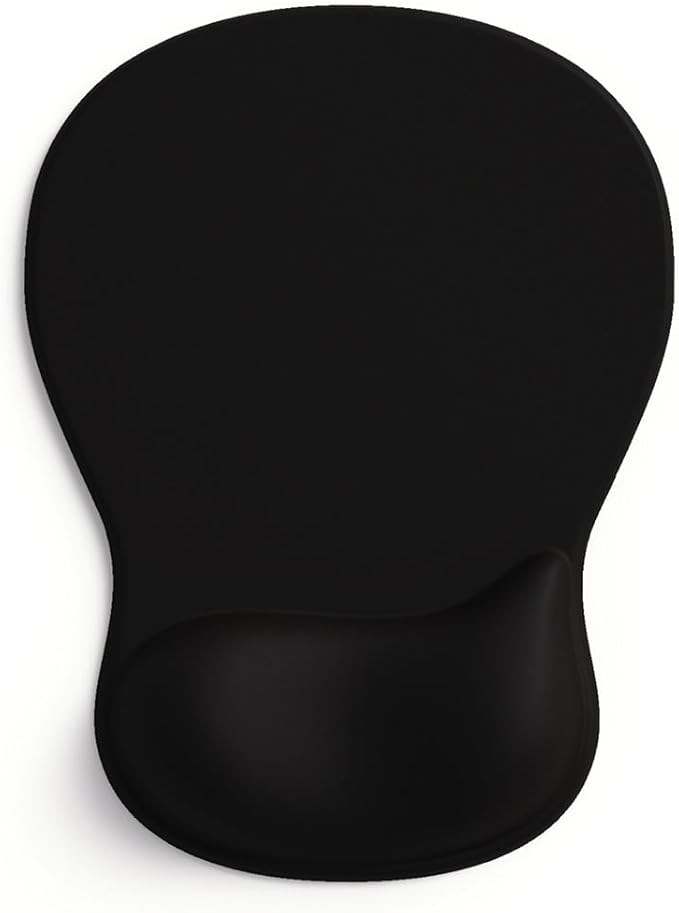 ErgoComfort Gel Wrist Rest Mouse Pad-Ergonomic Office Mousepad with Wrist Support-Non-Slip, Design Desk Accessories Mat for Home&Game Decor (01Black)