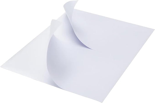 MFLABEL Half Sheet Shipping Labels (8.5" x 11") - 300 Self-Adhesive Labels for Laser/Inkjet Printers | 2-UP Design for FedEx, UPS, Amazon FBA | Matte Finish No-Jam Labels + 12 Free Fragile Stickers