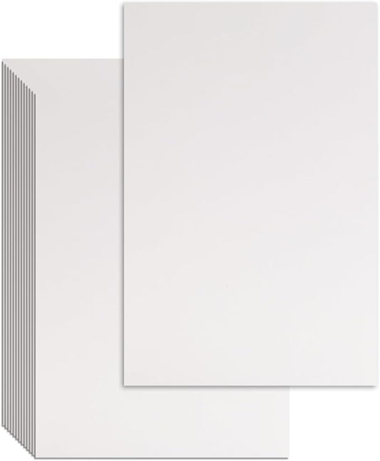 25 Pcs Book Board, Binder Board, Cover Board, Heavy Duty Chipboard for Book Binding, DIY Cardboard (White, 10 x 12.5 Inch 80PT)
