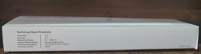 GemRed 82305 Digital Angle Finder GemRed Protractor Stainless steel 7inch 200mm (Black Button)