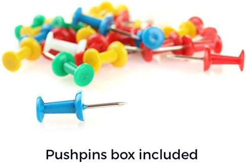 PinPix 30x24 Inch Cork Bulletin Board. This Decorative Framed Pin Board Comes with Solid Black Design and a Satin Black Frame. Ideal for Home Office Decor or Message Board (PinPix-622)