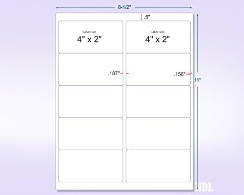 NextDayLabels - 8-1/2 x 11 Neon Color High Light Fluorescent Labels for Laser & Inkjet Printer (Green Fluorescent, 4 x 2-10 Per Page | 1000 Labels)