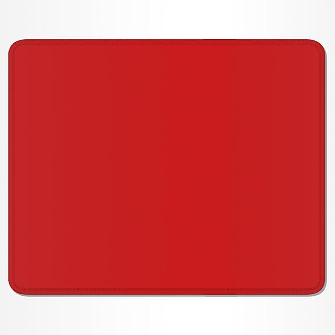 Auhoahsil Red Mouse Pad, 12 x 10 Inch Square Mousepad, 3mm Thick Rubber Mouse Mat with Pretty Design, Premium-Textured Non-Slip for Gaming Work Office Wireless Mouse Men Women