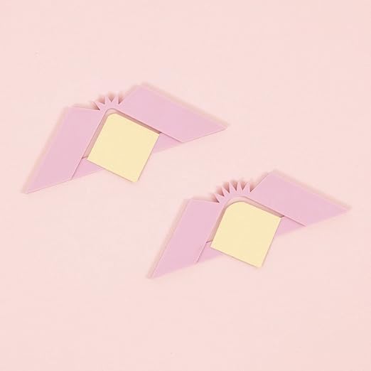 Craftelier - Set of 2 Squares for Rounded Corners Binding | Perfect Tool for Binding Planners, Binders or Albums | Two Sizes of 1/4“ and 1/2” - Color Pink