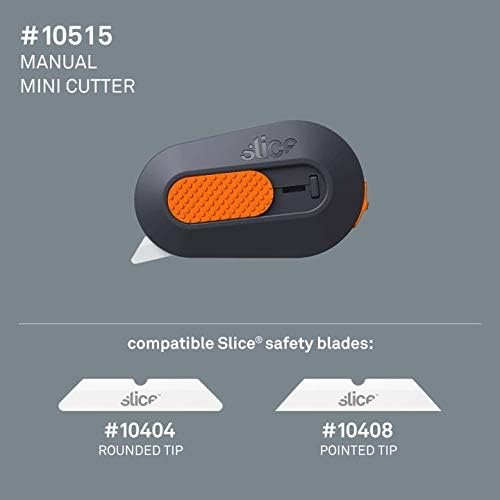 Slice Mini Box Cutter | Manual Retracting | Safe Ceramic Box Cutter Lasting 11x Longer than Metal | Keychain Box Opener | 12 Pack