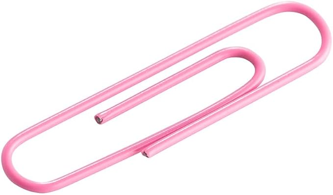 JAM Paper Colorful Jumbo Paper Clips - Large 2 Inch - Pink Paperclips - 75/Pack