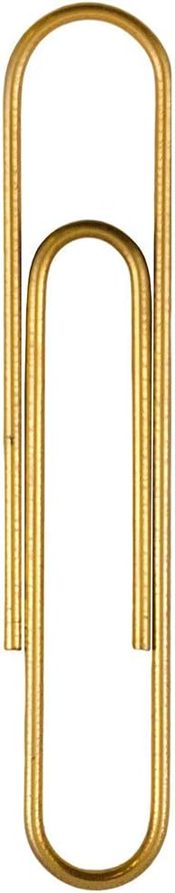 JAM Paper Colored Jumbo Paper Clips - Gold Paperclips - 75/pack