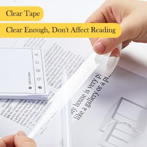 Clear Tape, 6 Rolls Transparent Tape Refills, Easy Tear Stationery Gift Tape for School & Office, High Viscosity, Odorless, 1 Inch Core, 3/4 x 1000 inches