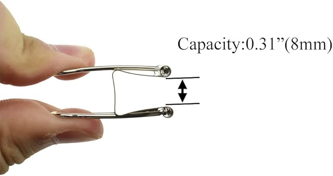 HAHIYO Binder Clips Paper Clamps Spring Steel Sturdy 0.98 inches Width 0.31 Inch Capacity No Sharp Edges Heavy Duty Tight Grip Reusable Silver Metal Bright Finish for Home Office School 25 Pack