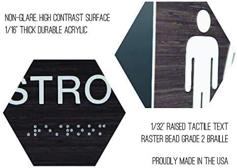 SBLABELS Employees Only Indoor Easy Adhesive Mount Door and Wall Sign for Private Rooms Restaurants and Small Businesses 3" x 9" - Dark Wood