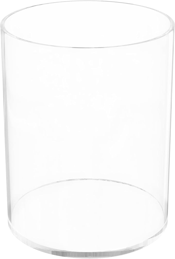 Clear Acrylic Pen Holder Round Shape, Desktop Pencil Cup Holder, Countertop Stationery Organizer for Office Desk Accessory