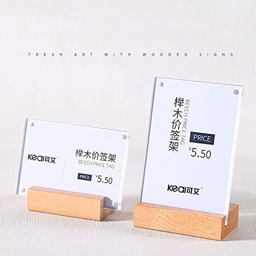 2 Pack Acrylic Label Holder Price Tag Displays Sign Holder Data Card Holder Table Top Sign Stand(100*70mm/3.94x2.76 inches)