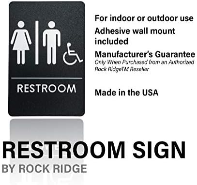 Men's/Women's Restroom Sign for Handicap Accessible Restroom ADA-Compliant Bathroom Door Sign, Made in USA, Pack of 24