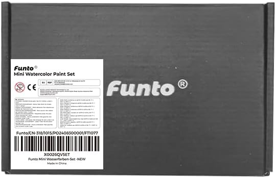 Funto Mini Watercolor Paint Set, All-In-One 24-Color Travel Paint Kit, with Crossbody Bag, Watercolor Journal, Paint Water Cup, Pocket Set for Artists