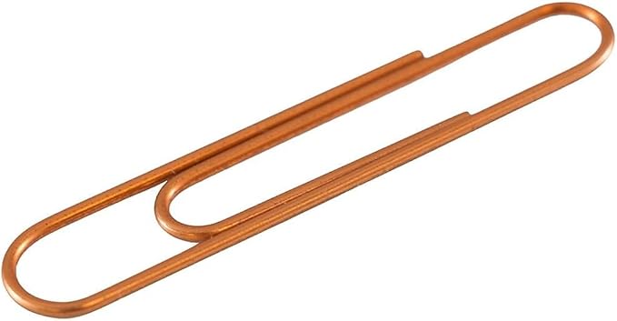 JAM Paper Colored Jumbo Paper Clips - Rose Gold Paperclips - 75/pack