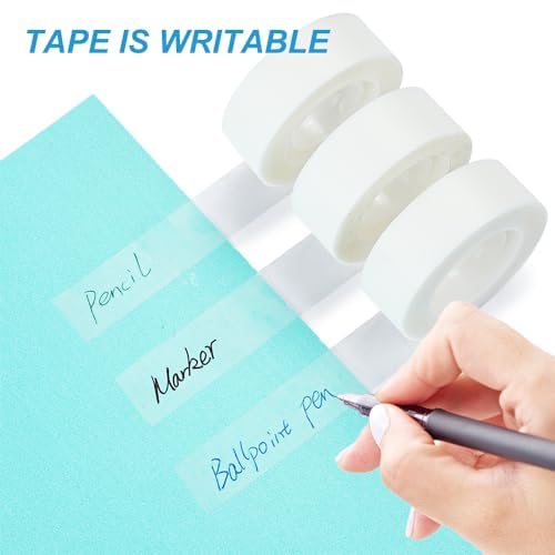 Tape Refills Bulk, 16 Rolls Invisible Tapes for Dispenser, 3/4 Inch X 1000 Inch, Writable Tape, Easy to Tear by Hand for Home School Office Supplies