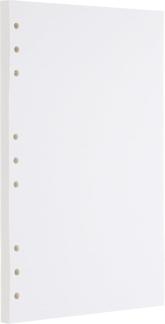PATIKIL B5 Blank Refill Paper, Loose Leaf Paper 9 Hole Planner Refills for 9 Ring Refillable Binder Notebook Paper Filler Planner Inserts Office Diary Journals, 80 Sheets/160 Pages, White