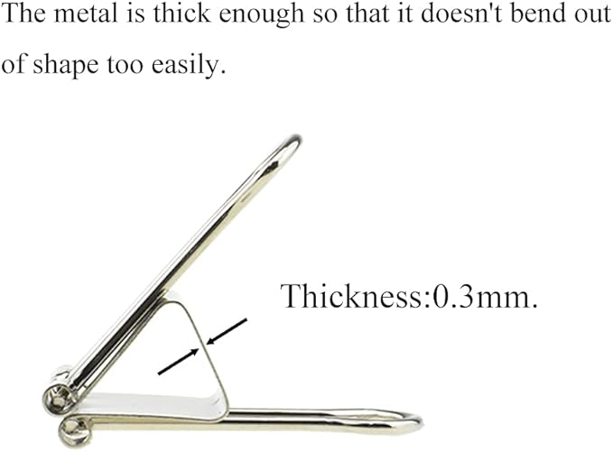 HAHIYO Binder Clips Paper Clamps Spring Steel Sturdy Medium 1.26 inches Width 0.39 Inch Capacity No Sharp Edges Heavy Duty Tight Grip Reusable Silver Metal Bright Finish for Home Office School 13 Pack