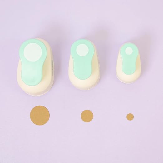 Craftelier - Paper Punch Set | 3/8", 5/8" & 1" Shape Hole Puncher for Paper Crafts | Round Hole Punch to Create Scrapbooks, DIY Cards & Journals | Craft Punch Set for Cardstock.