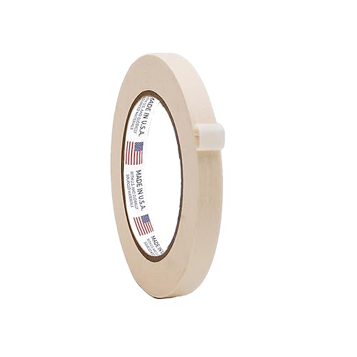 WOD MT5 Utility Grade Masking Tape, 3/8 inch x 60 yds. for Home or Office air-Dry Painting, Labeling, & Packing. Leaves no Residue