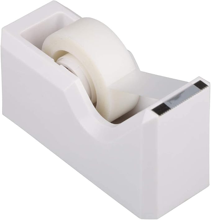 JAM PAPER Desk Trio Pack - White - Stapler, Tape Dispenser & Pen Holder - 3/Pack
