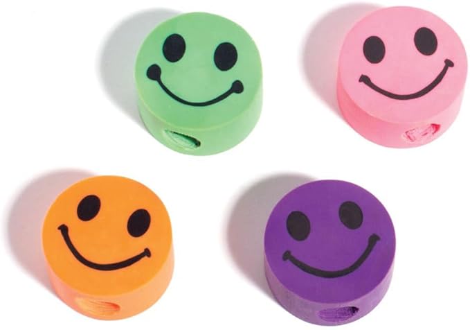 Anderson's Smiley Face Eraser Tub, Set of 108, School Supplies, Classroom Supplies, Writing