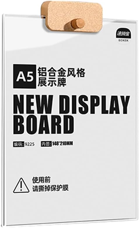 Wall Mount Acrylic Sign Holder with 3M Tape, Photo Menu Flyer Display Frames for Mall, Office, Home, Restaurant (Metal Vertical A5 148×210mm/5.83×8.27inches)